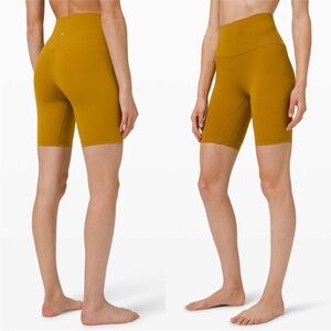NWOT Lululemon Align 8” High-Waisted Women Shorts in Gold Spice